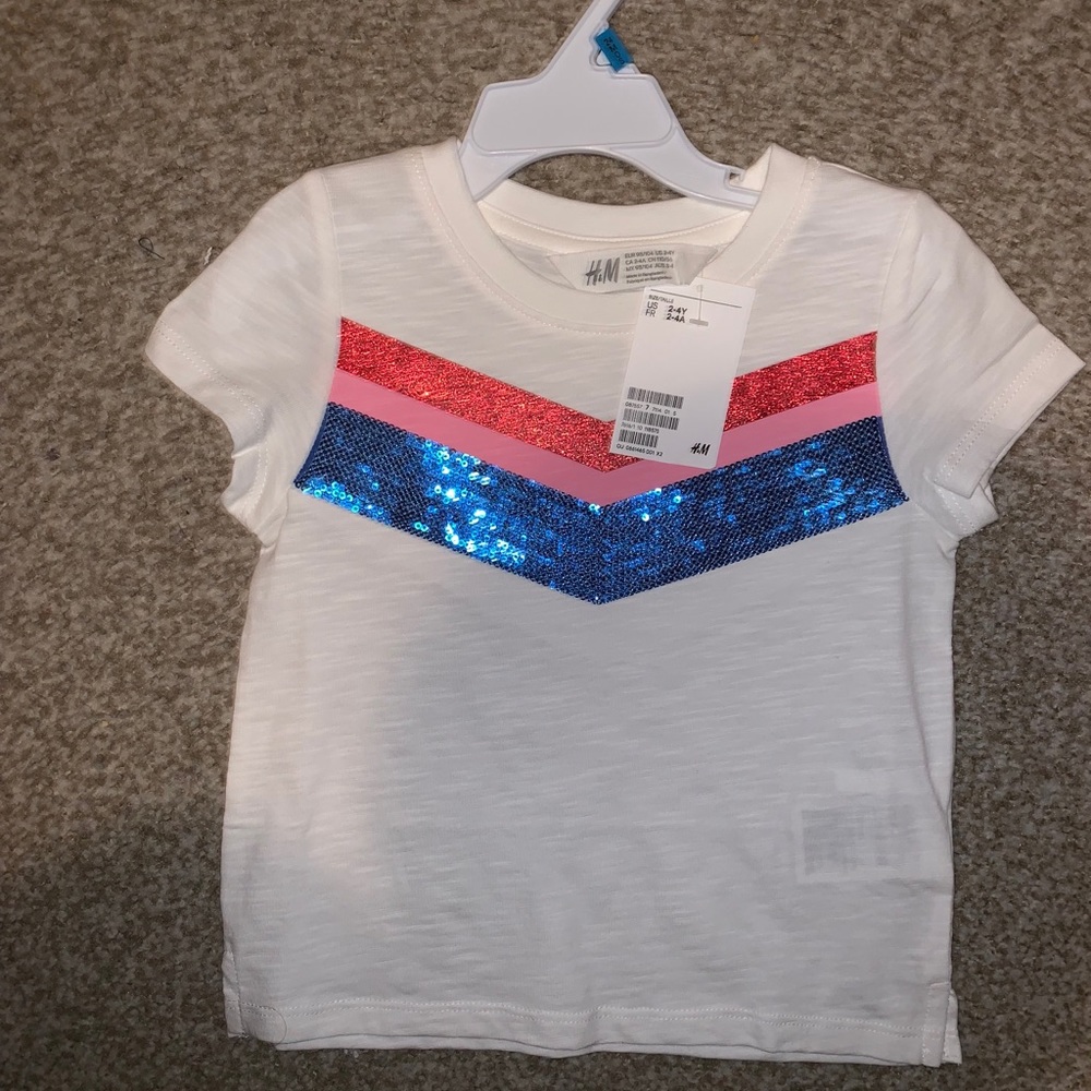 H&M Girls sequin Tee